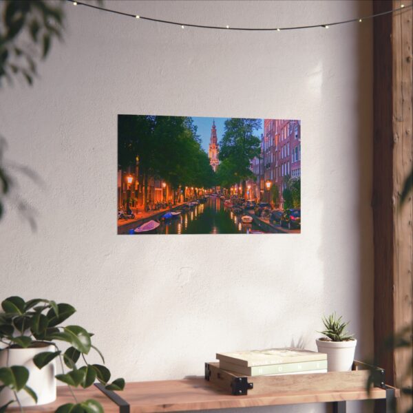 Amsterdam Canal & Zuiderkerk Horizontal Travel Print - Image 46