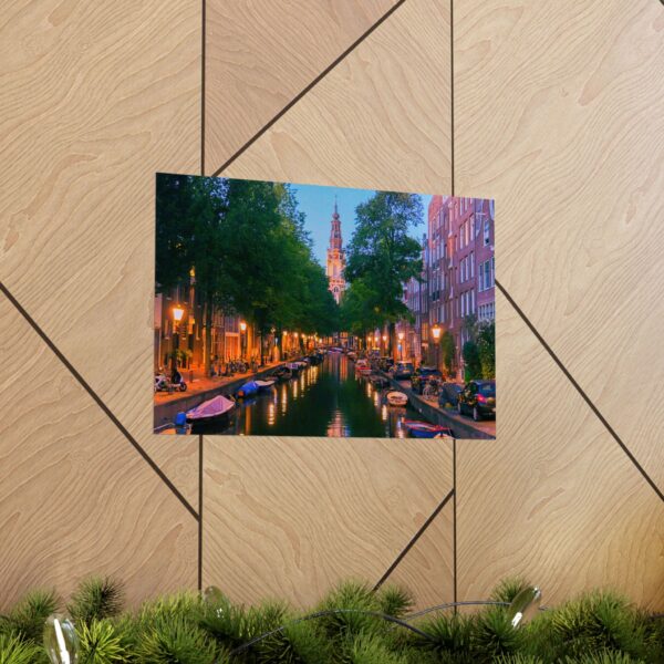 Amsterdam Canal & Zuiderkerk Horizontal Travel Print - Image 13
