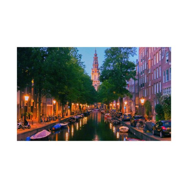Amsterdam Canal & Zuiderkerk Horizontal Travel Print - Image 42