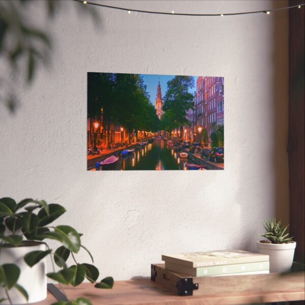 Amsterdam Canal & Zuiderkerk Horizontal Travel Print - Image 14