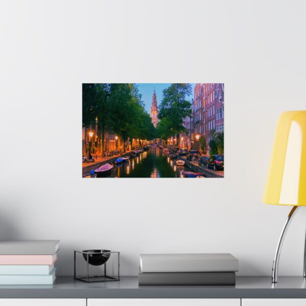 Amsterdam Canal & Zuiderkerk Horizontal Travel Print - Image 16