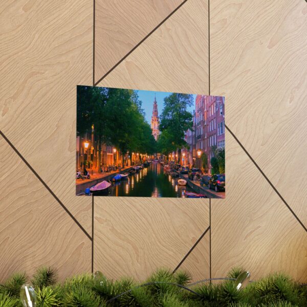 Amsterdam Canal & Zuiderkerk Horizontal Travel Print - Image 37