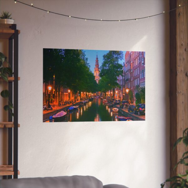 Amsterdam Canal & Zuiderkerk Horizontal Travel Print - Image 22