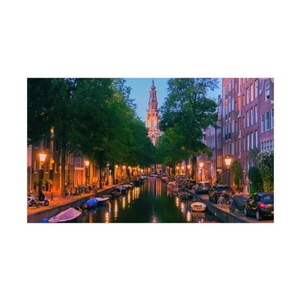 Amsterdam Canal & Zuiderkerk Horizontal Travel Print - Image 26