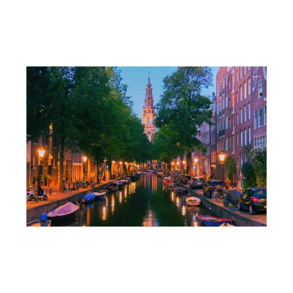 Amsterdam Canal & Zuiderkerk Horizontal Travel Print - Image 2
