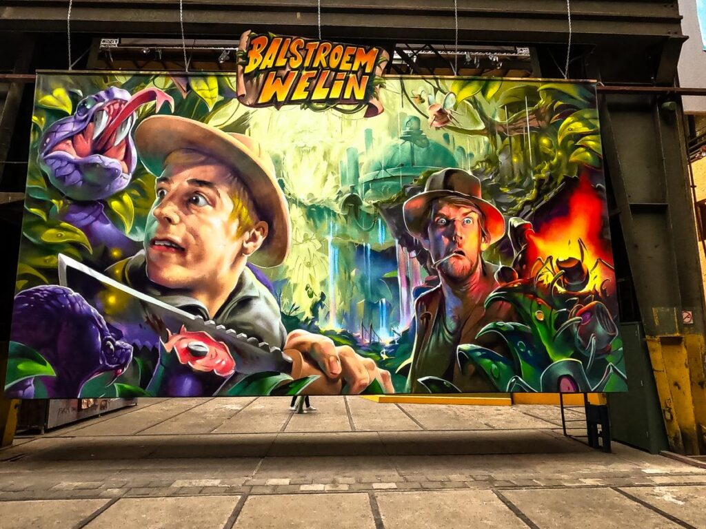 Dynamic jungle-themed street art at STRAAT Museum Amsterdam