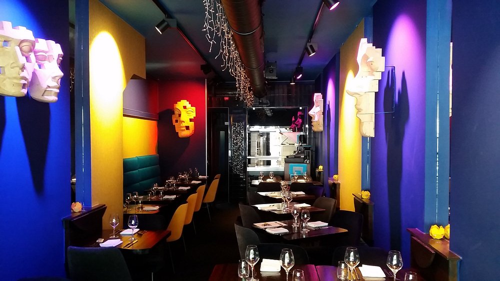 Interior of the Blue Pepper Restaurant And Candlelight Cruises in Amsterdam, Netherlands