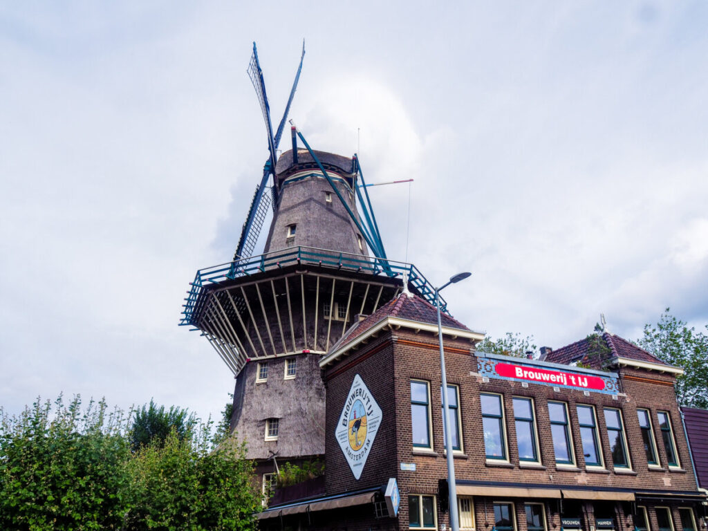 Brouwerij 't IJ located at De Gooyer Windmill