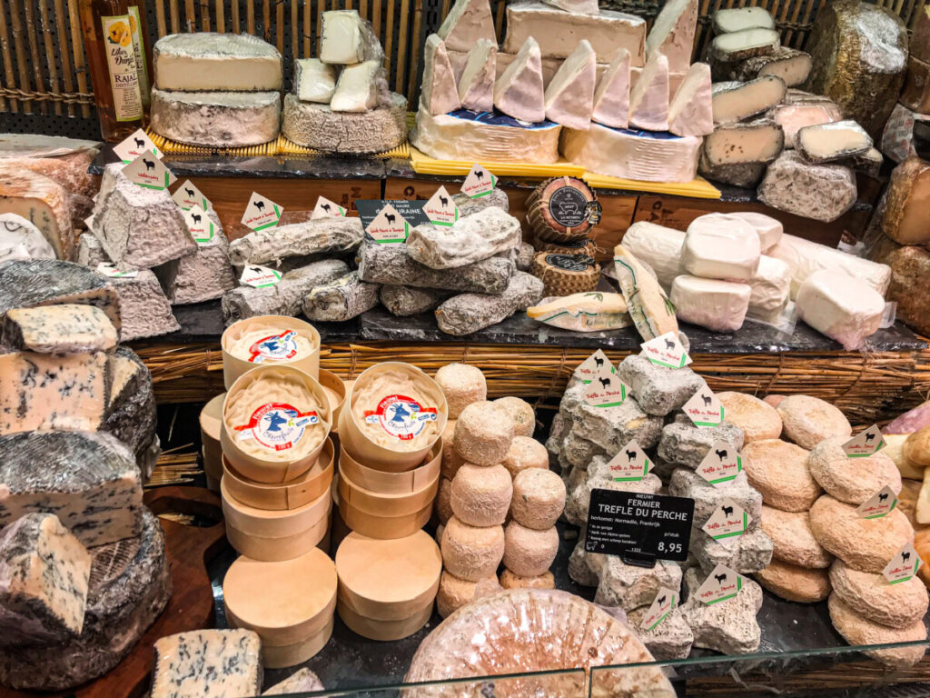 Variety of Cheeses Inside a Cheese Shop in Amsterdam