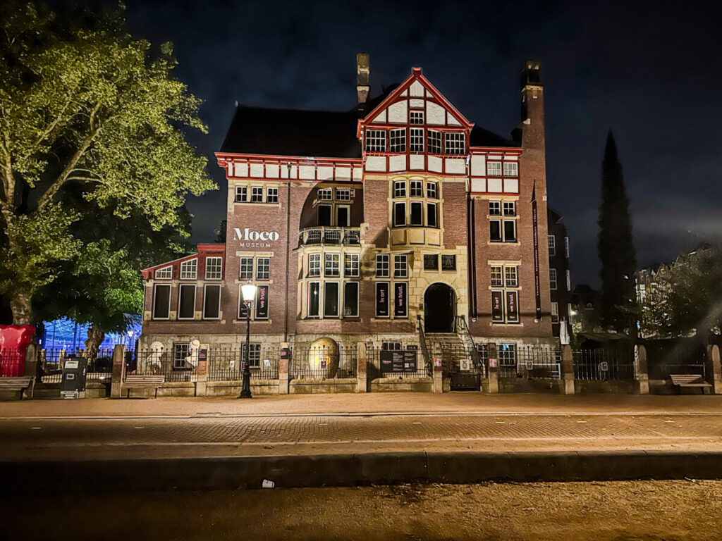 Exterior of Moco Museum at Night