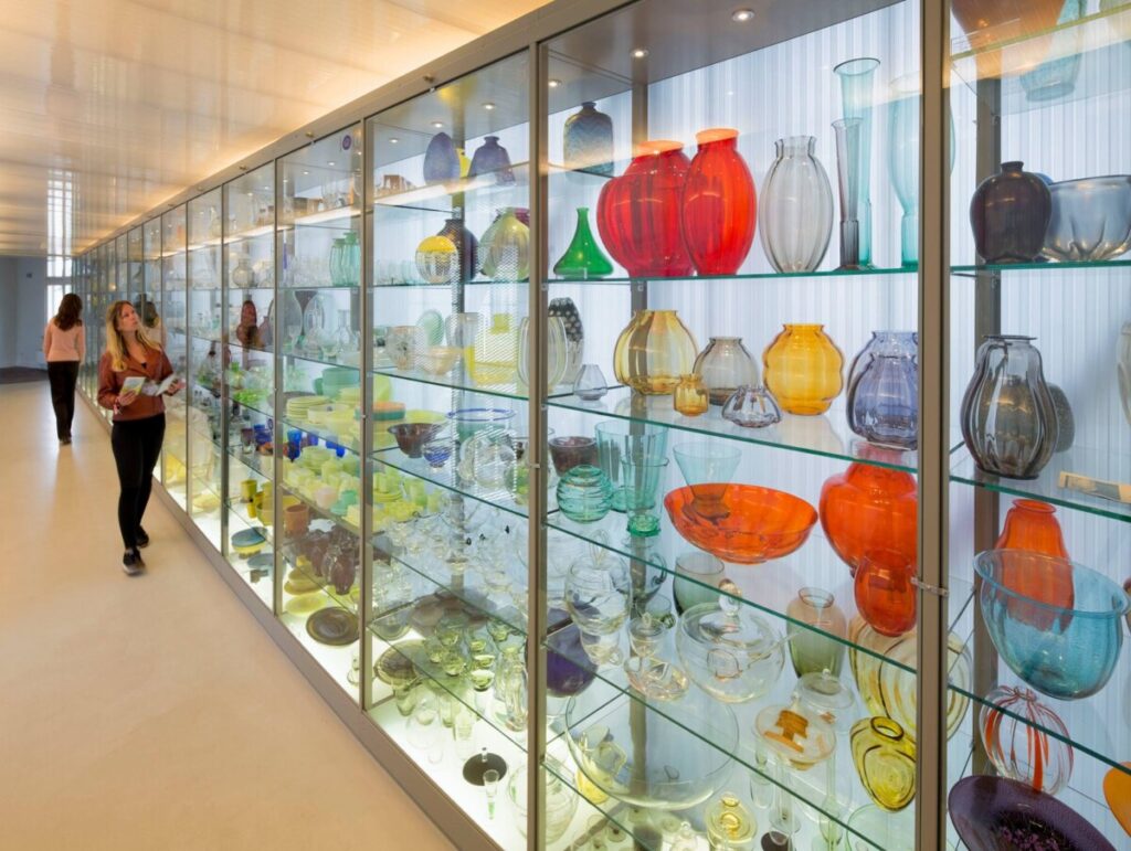 Glass artworks at Nationaal Glasmuseu in Amsterdam, Netherlands