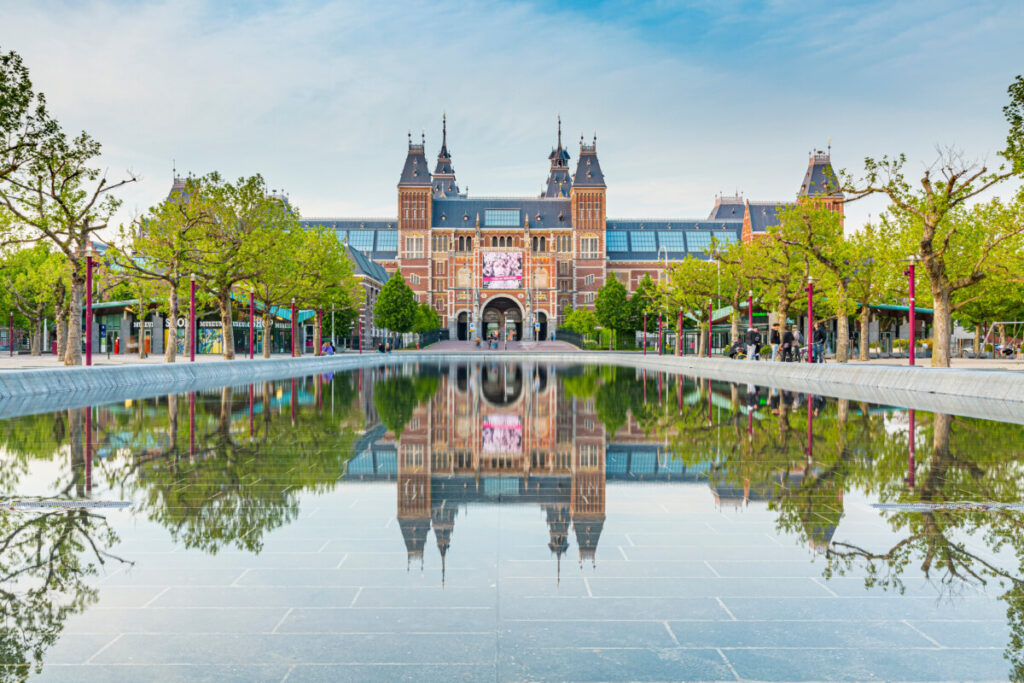 Panoramic view of the Amsterdam, The Netherlands building exterior