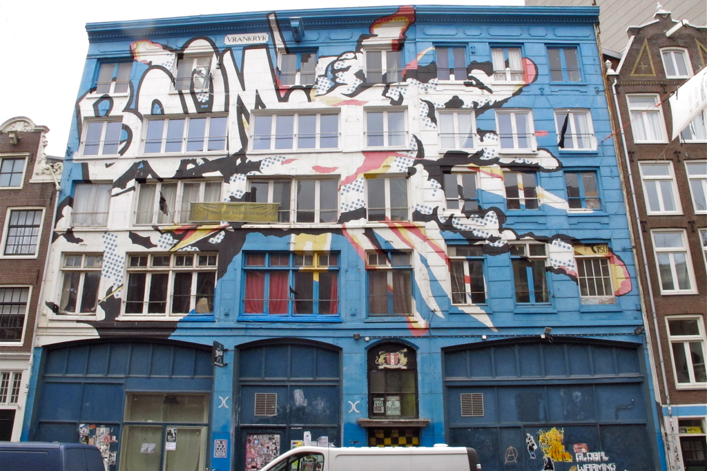 Steet art that can be scene at the Spuistraat in Amsterdam
