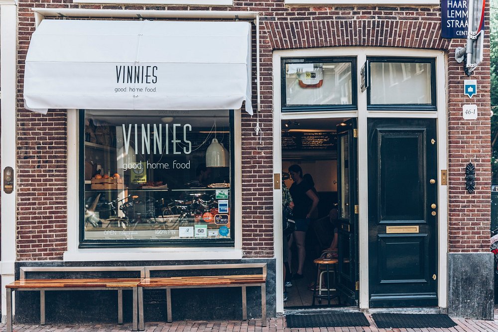 Exterior of the VINNIES at Haarlemmerstraat in Amsterdam, Netherlands